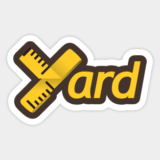 Yard simple yellow Sticker